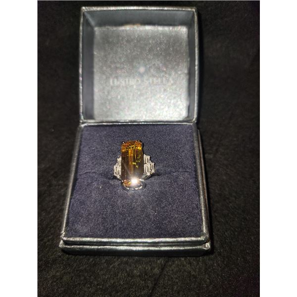 Lustro Stella Platinum Over Sterling Silver Ring A