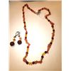 Image 1 : Carnelian Agate Earrings & Necklace Set A