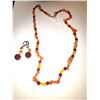 Image 3 : Carnelian Agate Earrings & Necklace Set A