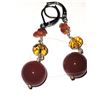 Image 5 : Carnelian Agate Earrings & Necklace Set A