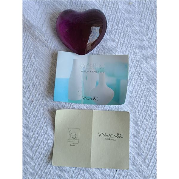 VNason & C Murano Glass Heart B