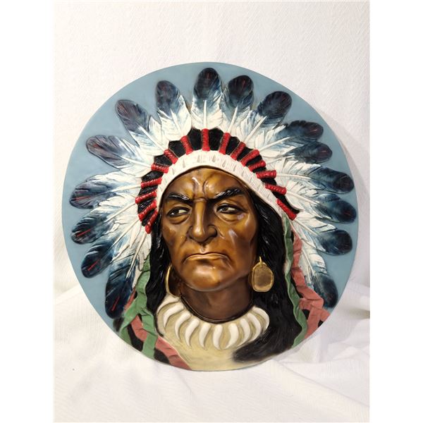 Round Releif Of Indian Chief A