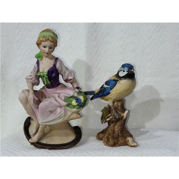 Porcelain Girl & Bird A