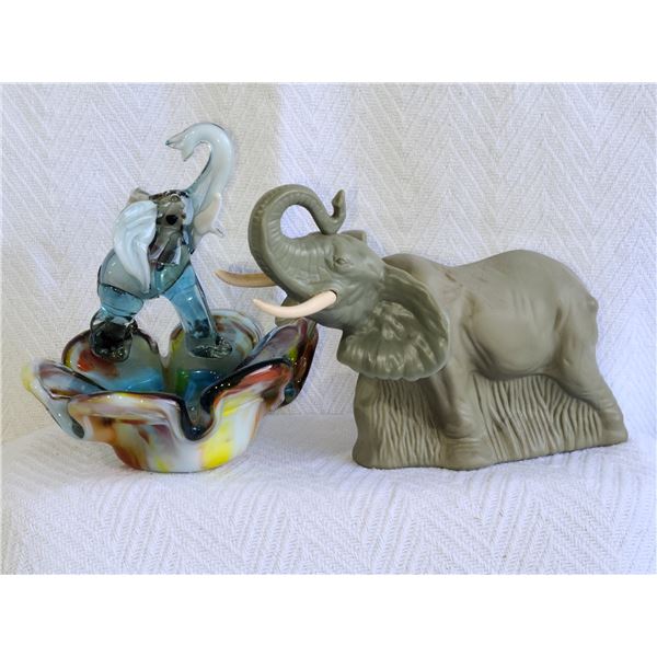 Avon Elephant & Glass Elephant A