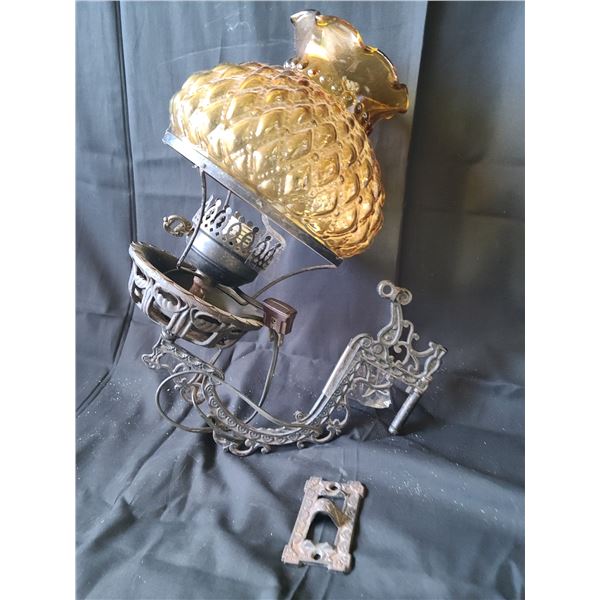 Antique Wall Mount Oil Lamp B