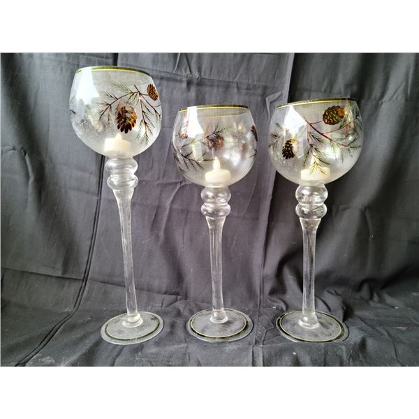 Glass Candle Holders B