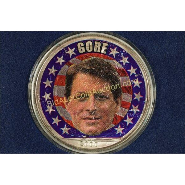 2000 COLORIZED AMERICAN SILVER EAGLE "AL GORE"