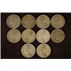 10 SILVER 35% SILVER JEFFERSON WAR NICKELS:1942-