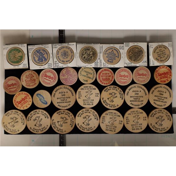 30 ASSORTED WOODEN LARGE & SMALL SIZE WOODEN