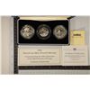 Image 3 : 1994 THREE COIN SILVER PROOF COMMEMORATIVE THE