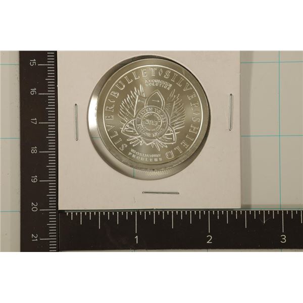 1 TROY OZ .999 FINE SILVER UNC ROUND 2013 SILVER