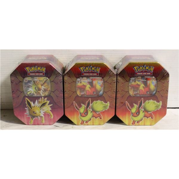 LOT OF 3 SEALED POKEMON GX TINS 4 PACKS PER TIN
