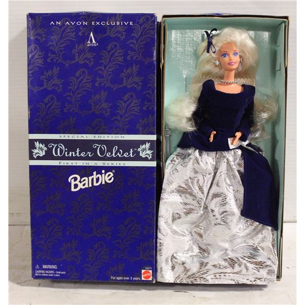 95' AVON SPECIAL EDITION WINTER VELVET BARBIE DOLL