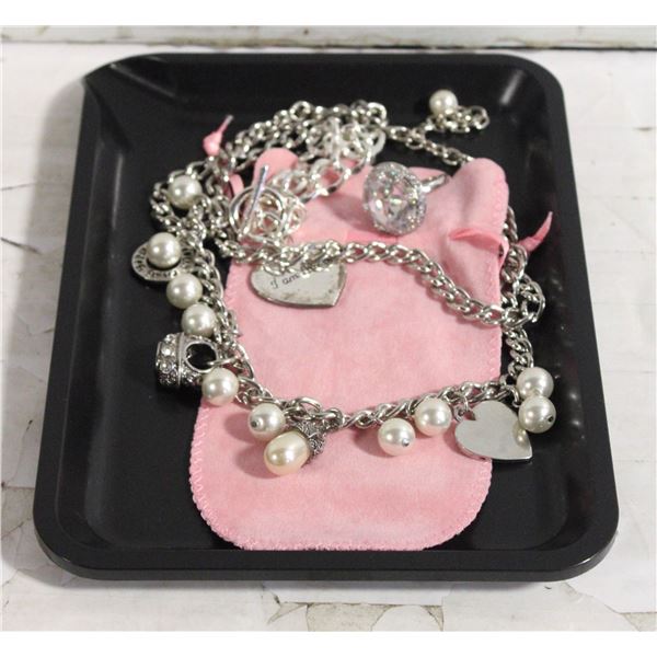 NEW BLACK TRAY WITH NEW JEWELRY PIECES