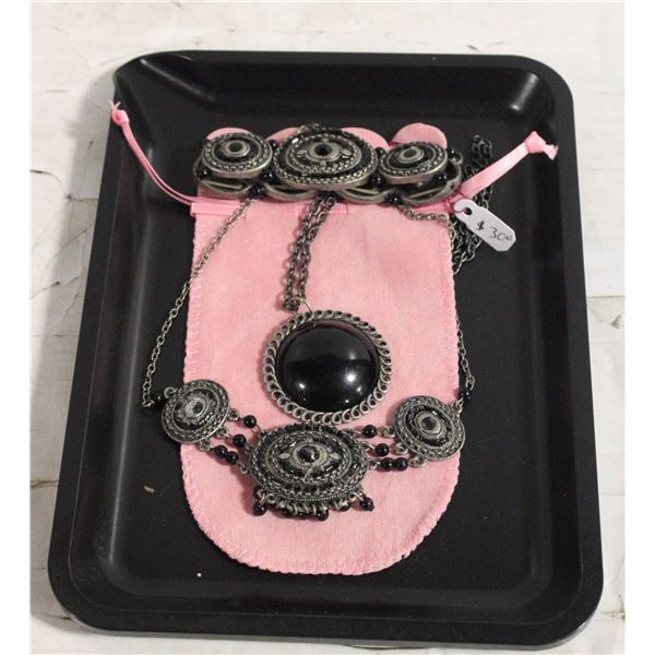 NEW BLACK TRAY WITH NEW JEWELRY PIECES