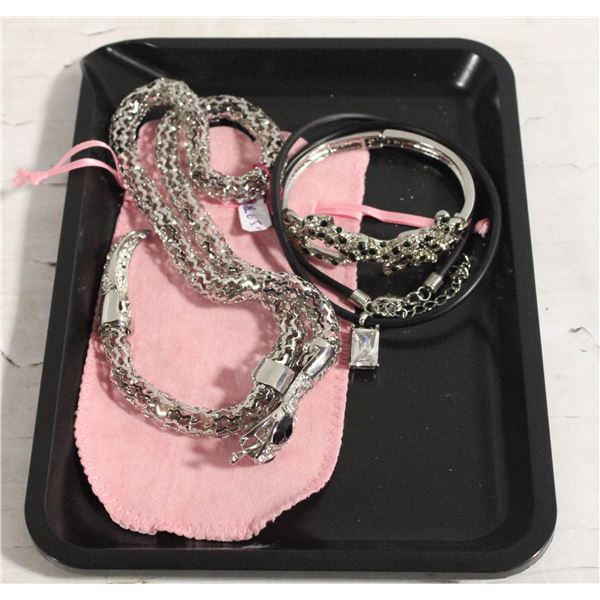 NEW BLACK TRAY WITH NEW JEWELRY PIECES