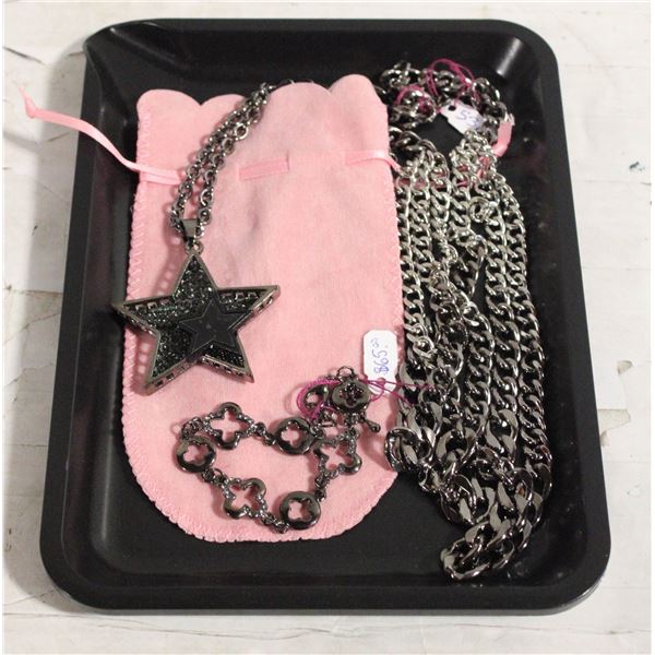 NEW BLACK TRAY WITH NEW JEWELRY PIECES