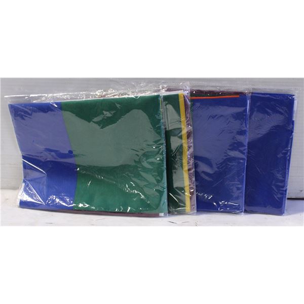 LOT OF 4 NEW RAINBOW FLAGS