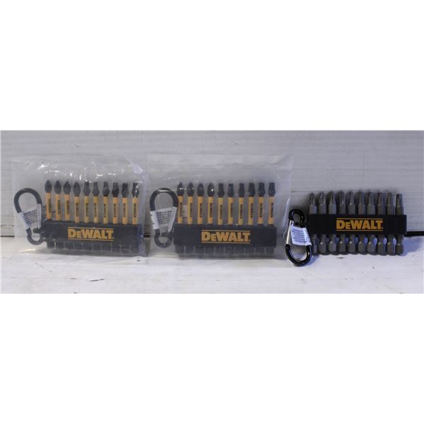 3 PACKS OF DEWALT SCREWDRIVER BITS