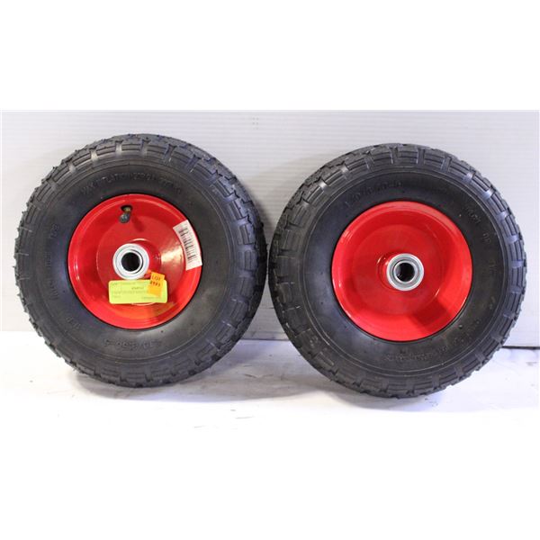 2 NEW UNUSED WHEEL BARROW TIRES