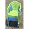 Image 1 : SET OF 6 KIDS STACKING CHAIRS