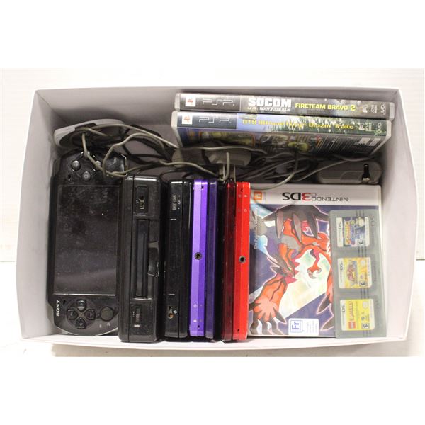 BUNDLE OF PSP & GAMEBOY ADVANCE UNITS & GAMES