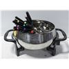 Image 1 : ELECTRIC METAL FONDUE POT WITH FODUE FORKS