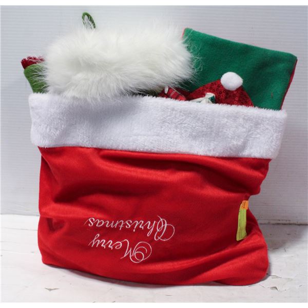 SANTA CHRISTMAS SACKS AND STOCKINGS