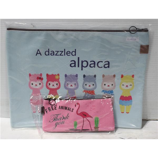 NEW EX-LARGE PENCIL CASE WITH EXTRA CASE - 15" x