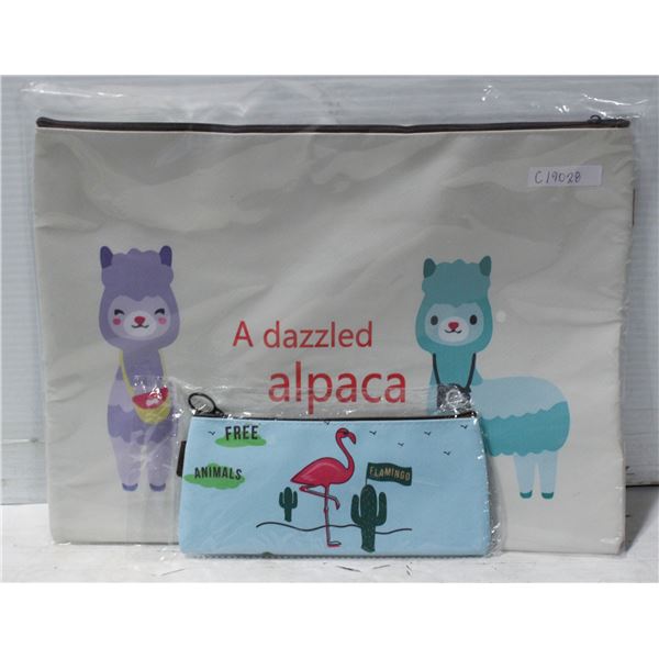 NEW EX-LARGE PENCIL CASE WITH EXTRA CASE - 15" x