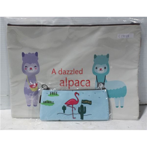 NEW EX-LARGE PENCIL CASE WITH EXTRA CASE - 15" x