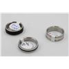 Image 1 : 3 NEW STAINLESS STEEL RINGS SIZES 12.5(2) & 12.75