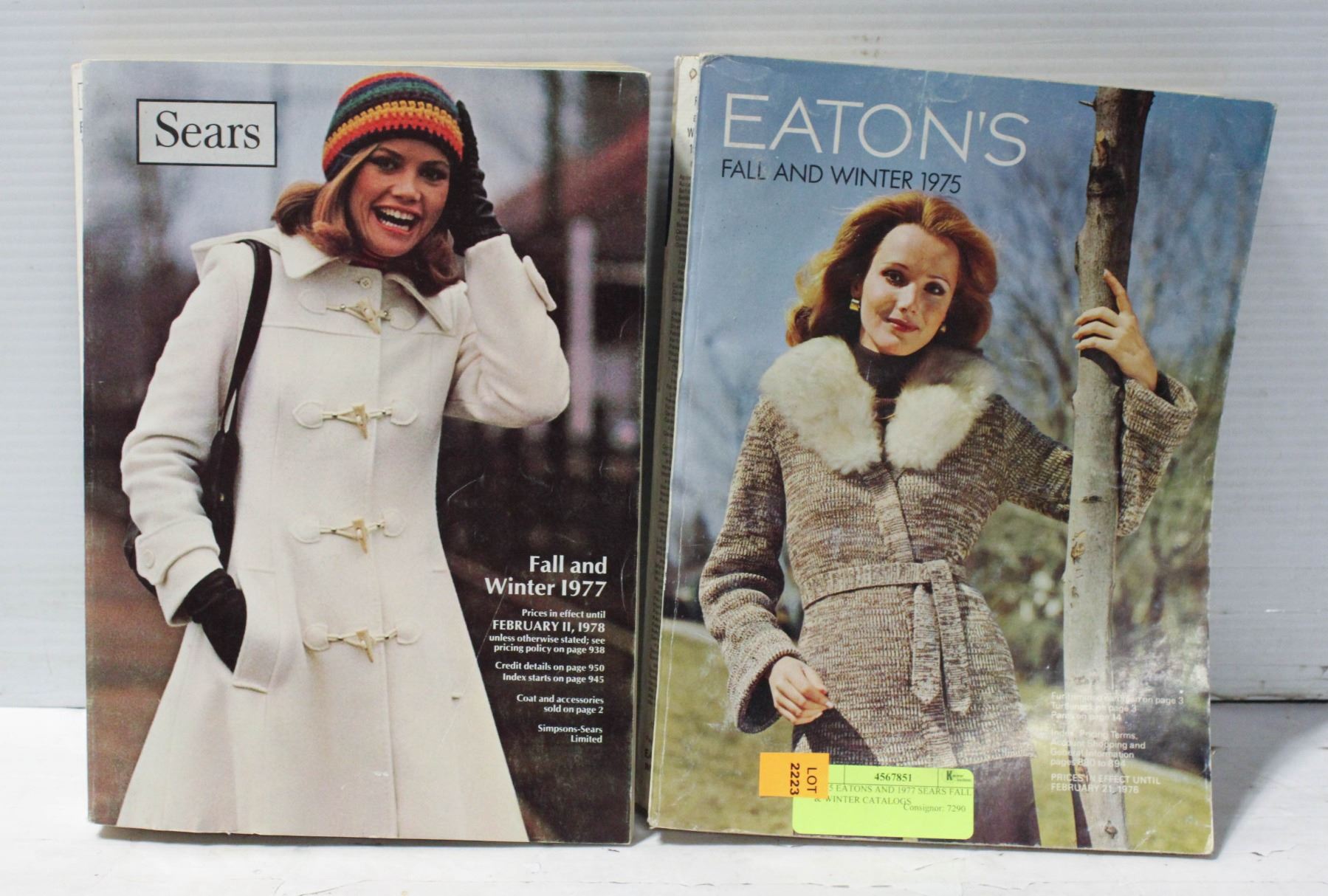 1975 EATONS AND 1977 SEARS FALL & WINTER CATALOGS