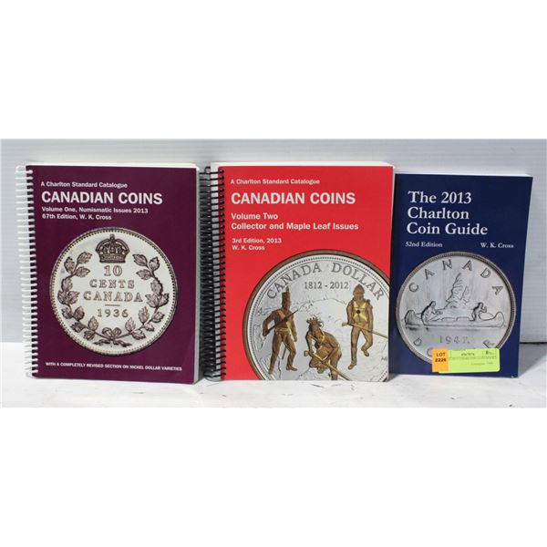 THREE 2013 CHARLTON COIN BOOKS