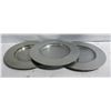 Image 1 : NEW SET OF 3 ROUND CHARGING PLATES PEWTER - 12.5"