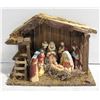 Image 1 : CHRISTMAS NOEL STABLE SCENE DECOR - CERAMIC