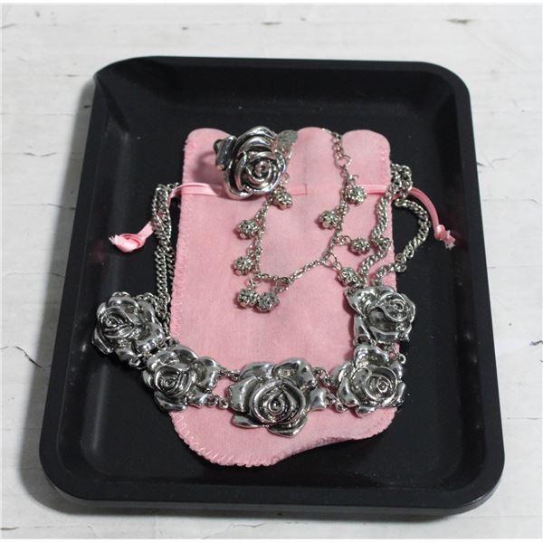 NEW BLACK TRAY WITH NEW JEWELRY PIECES