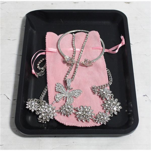 NEW BLACK TRAY WITH NEW JEWELRY PIECES
