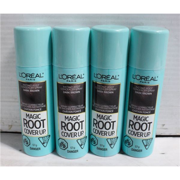 4 NEW L'ORAL PARIS DARK BROWN MAGIC ROOT COVER