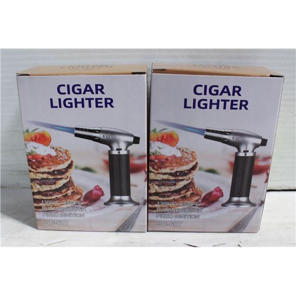 2 NEW CIGAR LIGHTER - BUTANE POWER