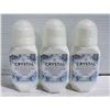 Image 1 : 3 NEW CRYSTAL UNSCENTED MINERAL DEODORANT ROLL-ON