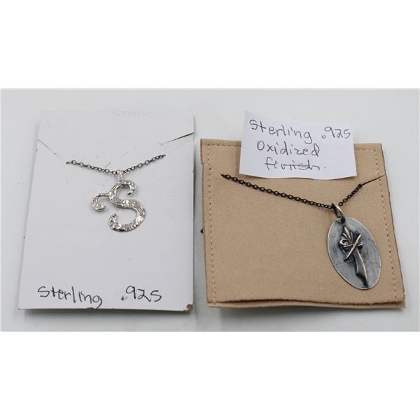 2 STERLING .925 NECKLACES/PENDANTS