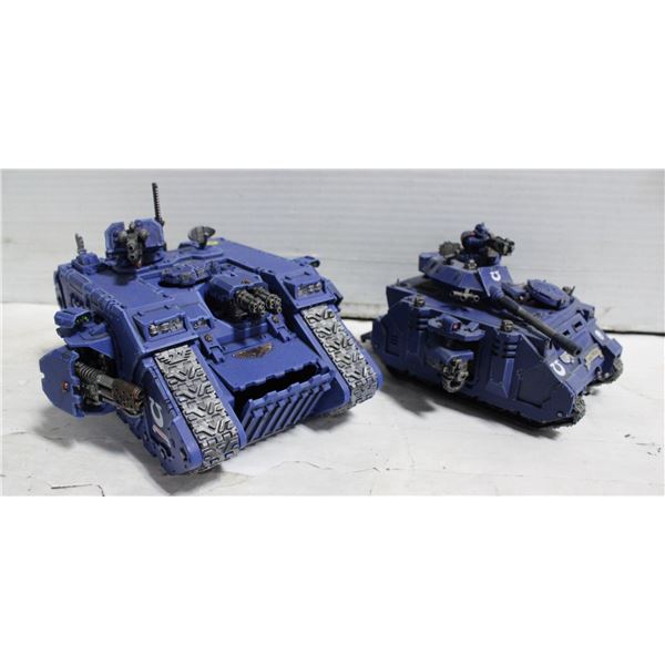 TWO PAINTED WARHAMMER 40K VEHICLES