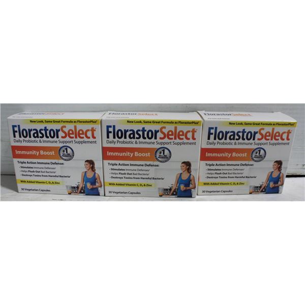 3 NEW FLORASTOR SELECT - DAILY PROBIOTICS &