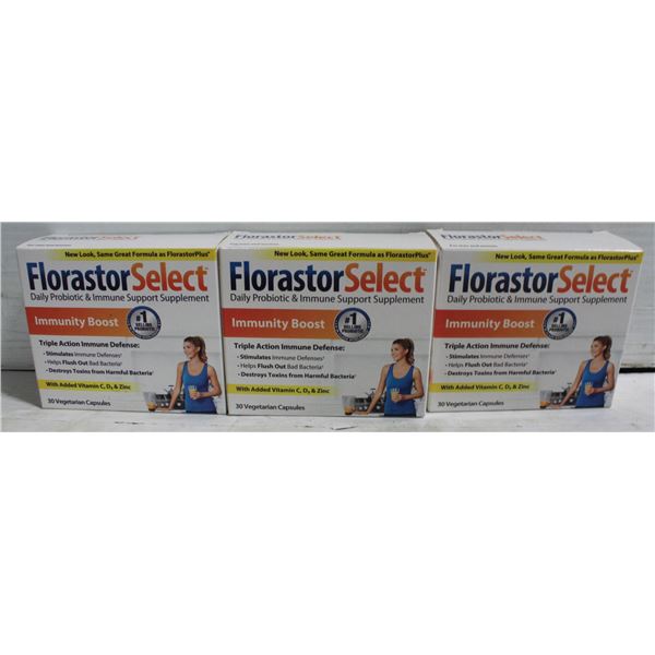 3 NEW FLORASTOR SELECT - DAILY PROBIOTICS &