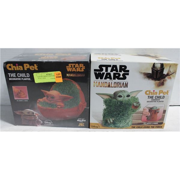 LOT OF 2 NEW STAR WARS CHIA PETS 1 NEW