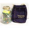 Image 1 : MASON JAR OF VINTAGE MARBLES W/ VINTAGE