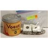 Image 1 : LOT OF OLD-WORLD COINS WITH VINTAGE VOGUE TIN
