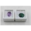 Image 1 : #252- UNHEATED AMETHYST 4.40 CT & EMERALD 5.88 CT