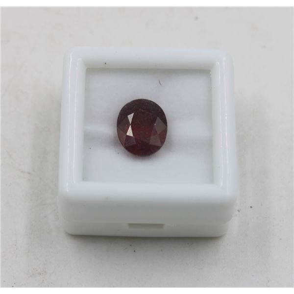#168-UNHEATED DARK RED GARNET  GEMSTONE 4.36 CT